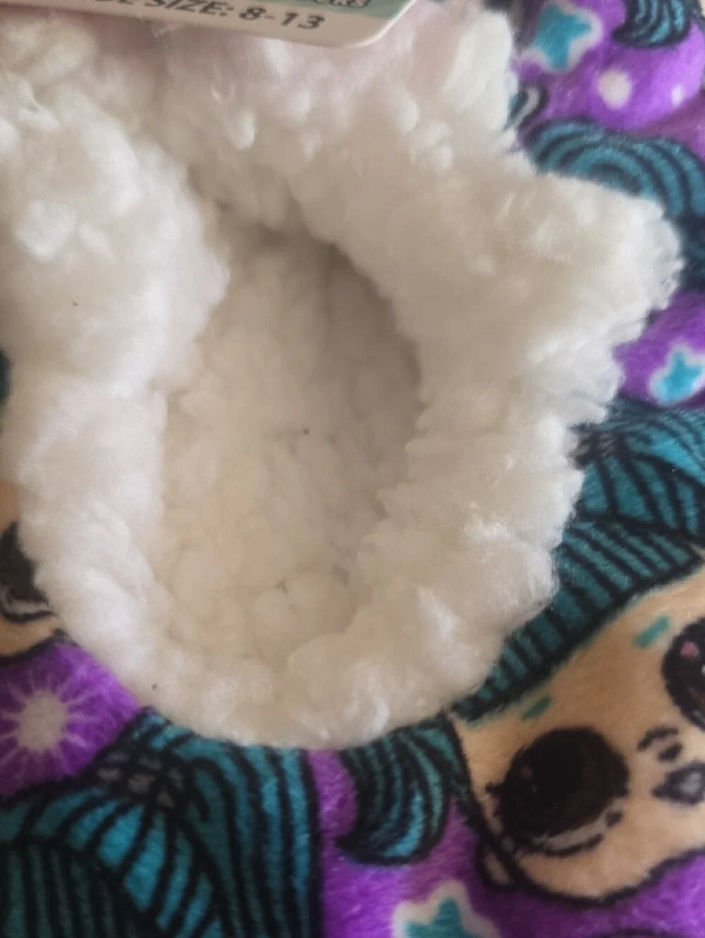 L.O.L. Surprise! Purple and Teal Girls' Plush Footie Slippers